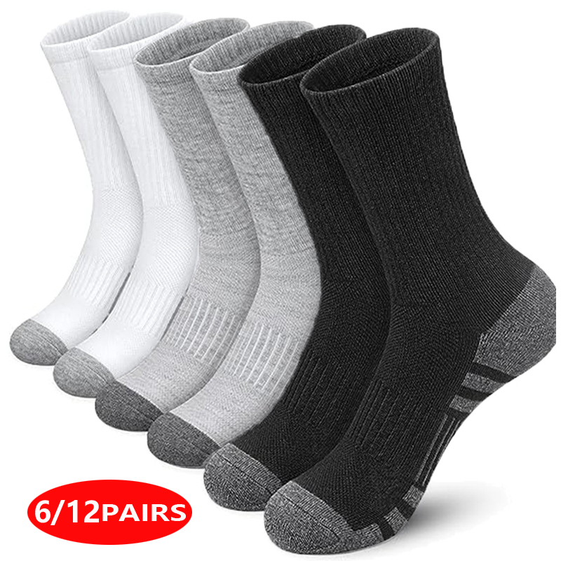 Cotton Crew Sock Pack - Men's High Performance Athletic Crew Socks