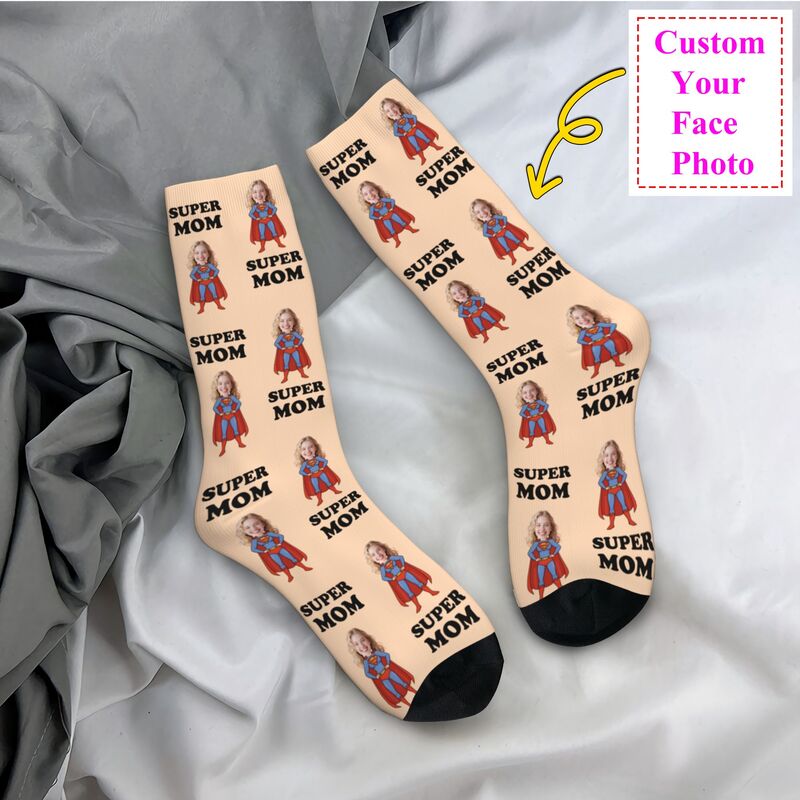Dress Sock Men - Super Mom Custom Mens Crew Socks