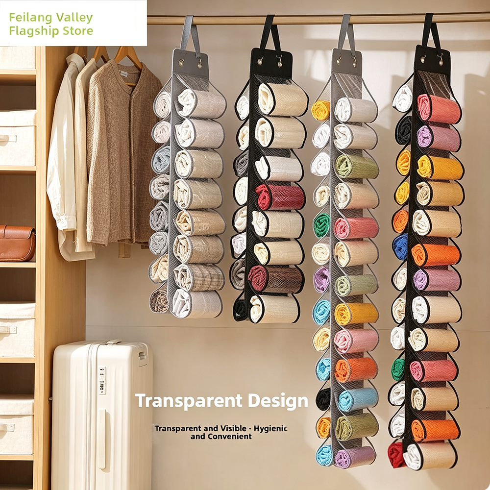 Sock Organizer Tray - 1PC Storage Bag Clothes Compartment Hanging