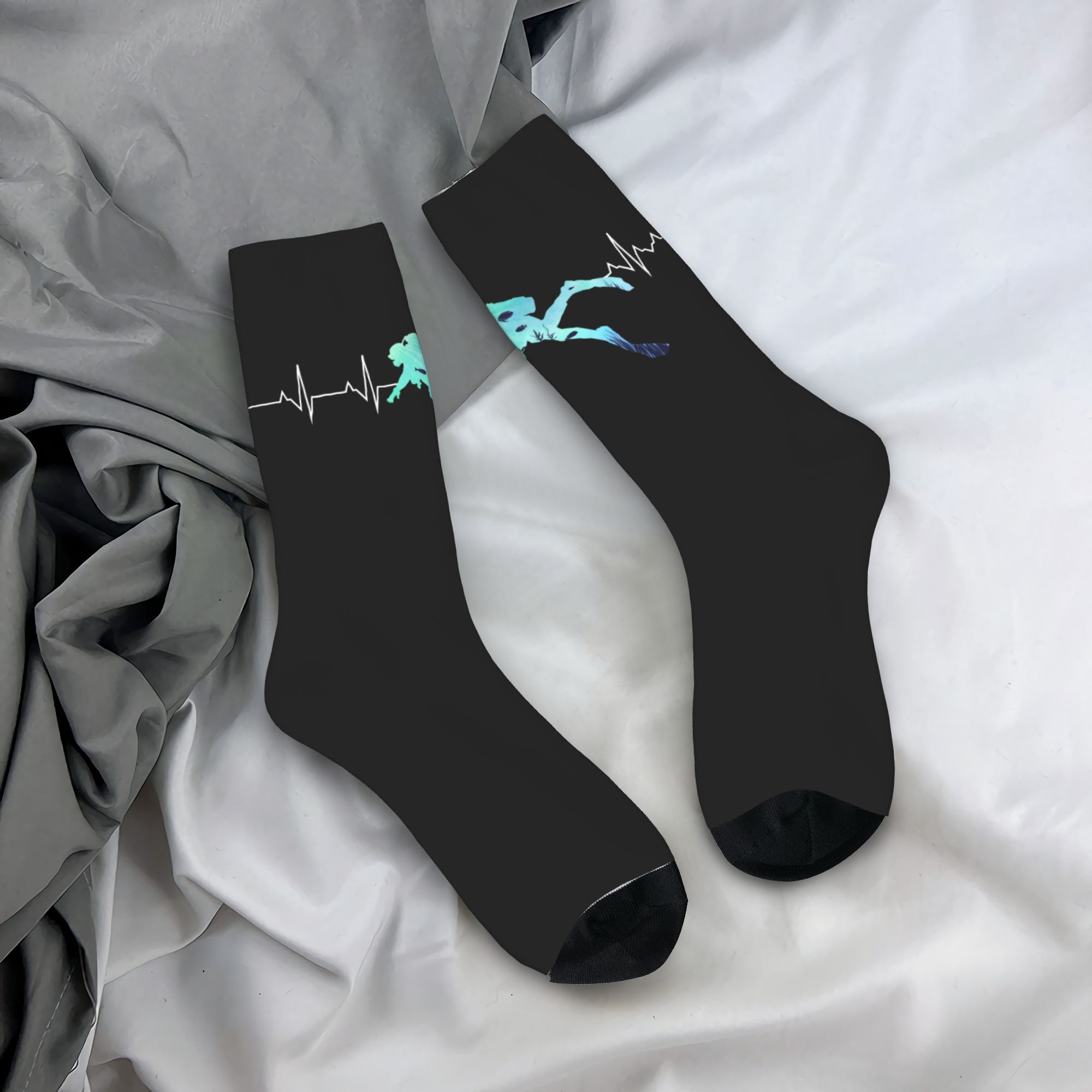 Dress Sock Men - Custom Cool Men's Scuba Diving Heartbeat