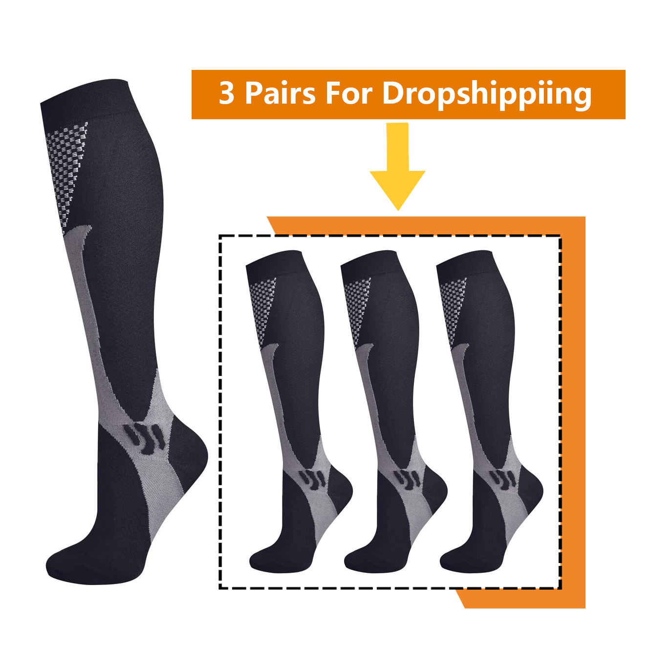 Compression Sock Medical - Brothock 3 Đôi Cho Dropshipping Nén