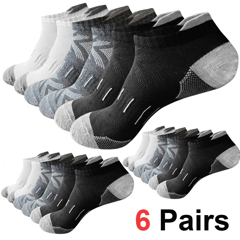 Athletic Sock Cushion - 6/12 Pairs Cushioned Athletic Ankle Socks
