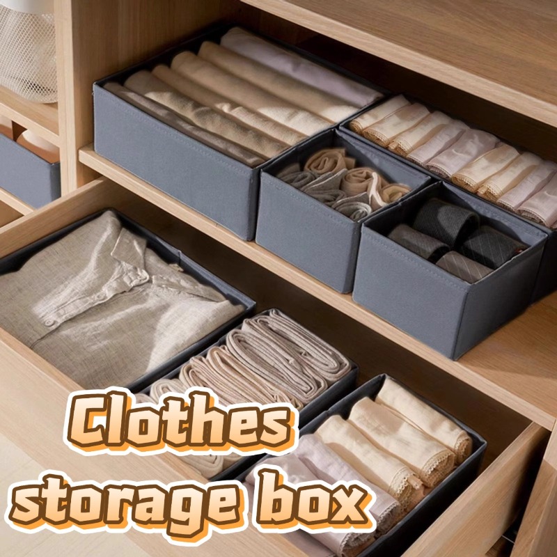 Sock Organizer Tray - Fabric Underwear Storage Box Drawer Organizers