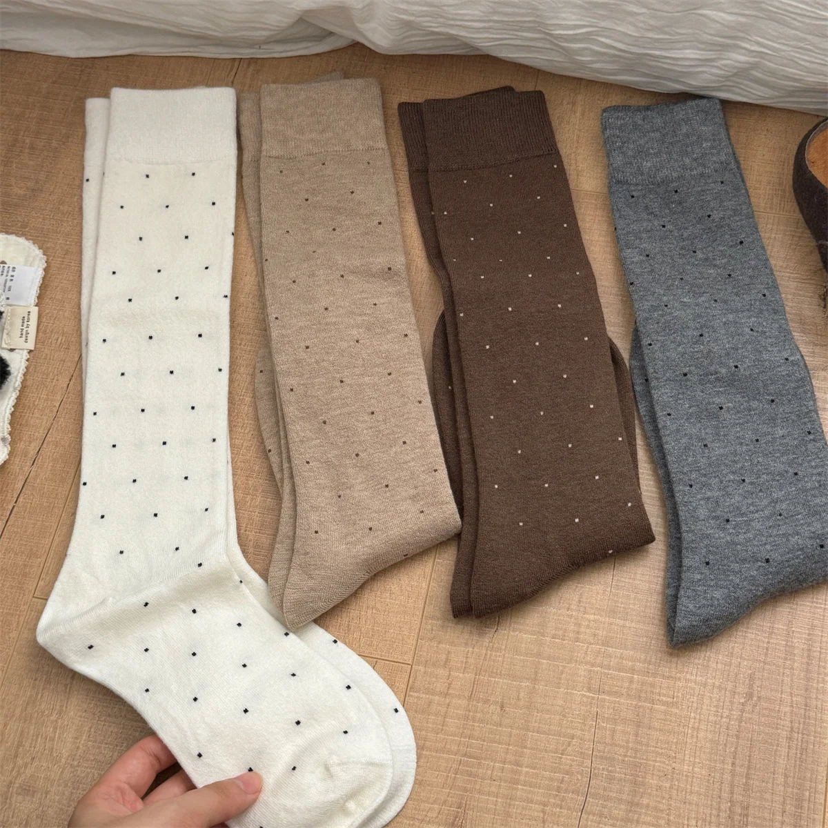 Silk Sock Bamboo - SP&CITY Winter Sweet Polka Dot Silk