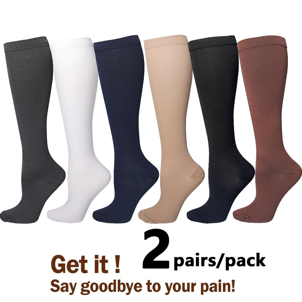 Compression Sock Medical - 2Pairs Medical Compression Socks 20-30mmHg Gradient