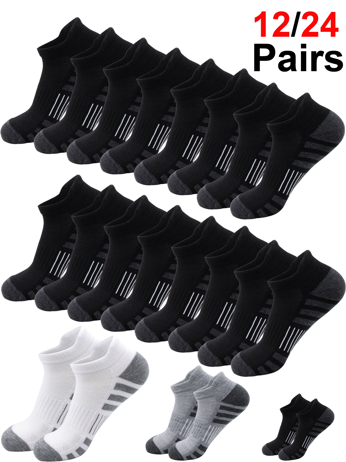 Athletic Sock Cushion - Unisex Cushioned Breathable Ankle Athletic Running