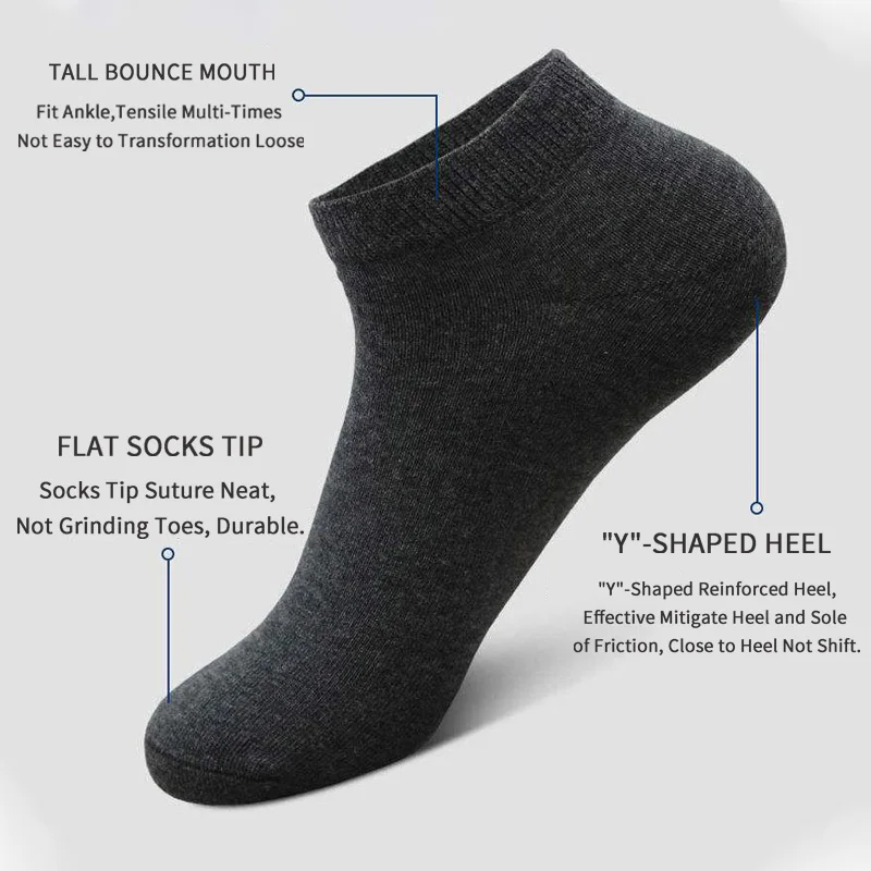 5 Pairs Unisex Casual Plain Co - đánh giá và giá Ankle Sock Low Cut