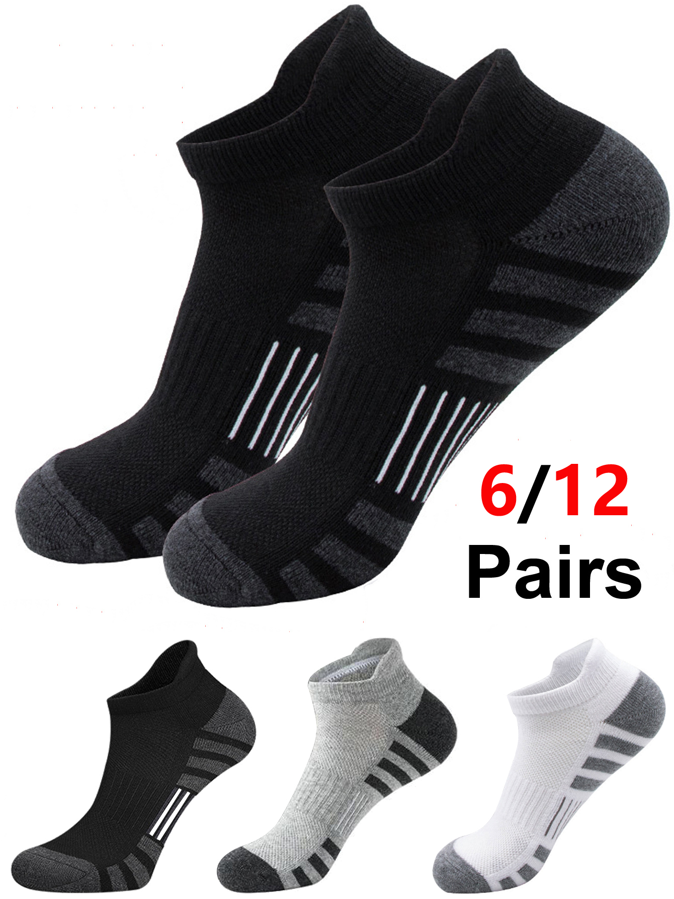 6/24 Pairs Cushioned Breathabl - đánh giá và giá Athletic Sock Cushion