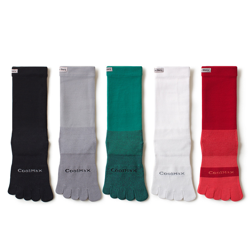 1/5 Pairs Men's High Crew Five - đánh giá và giá Toe Sock Split