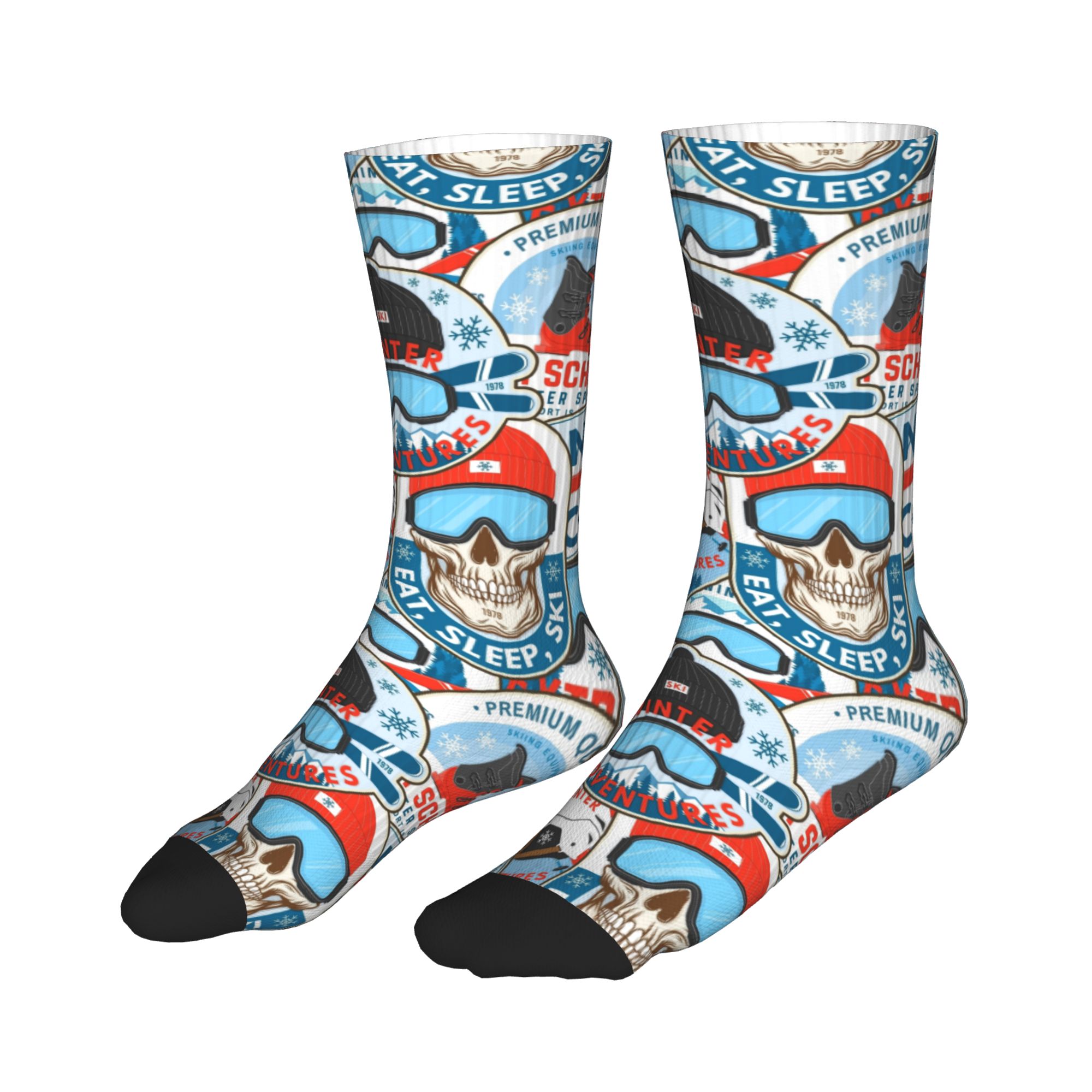 Vintage Red Blue Ski Club Seam - đánh giá và giá Dress Sock Men