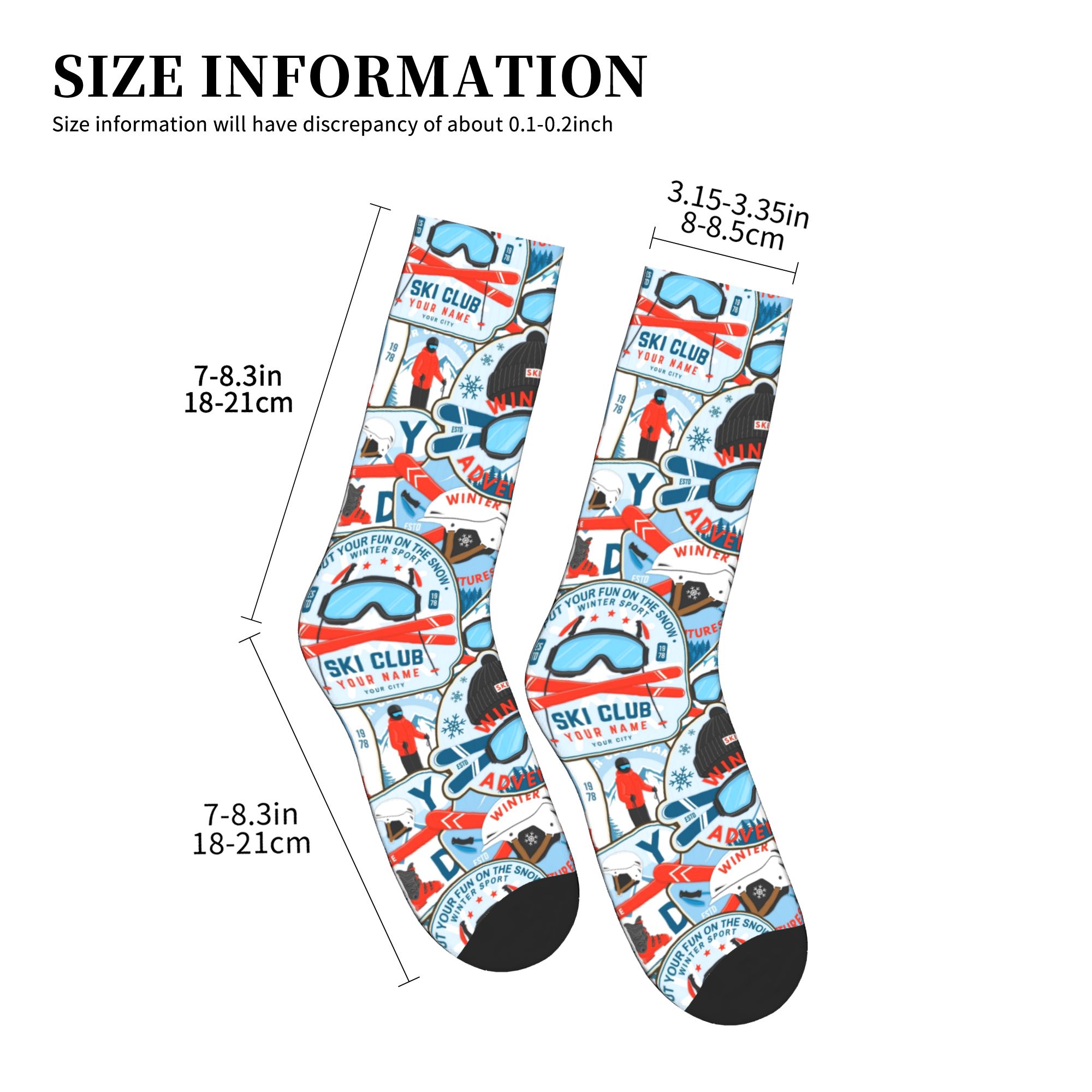 Vintage Red Blue Ski Club Seam - đánh giá và giá Dress Sock Men