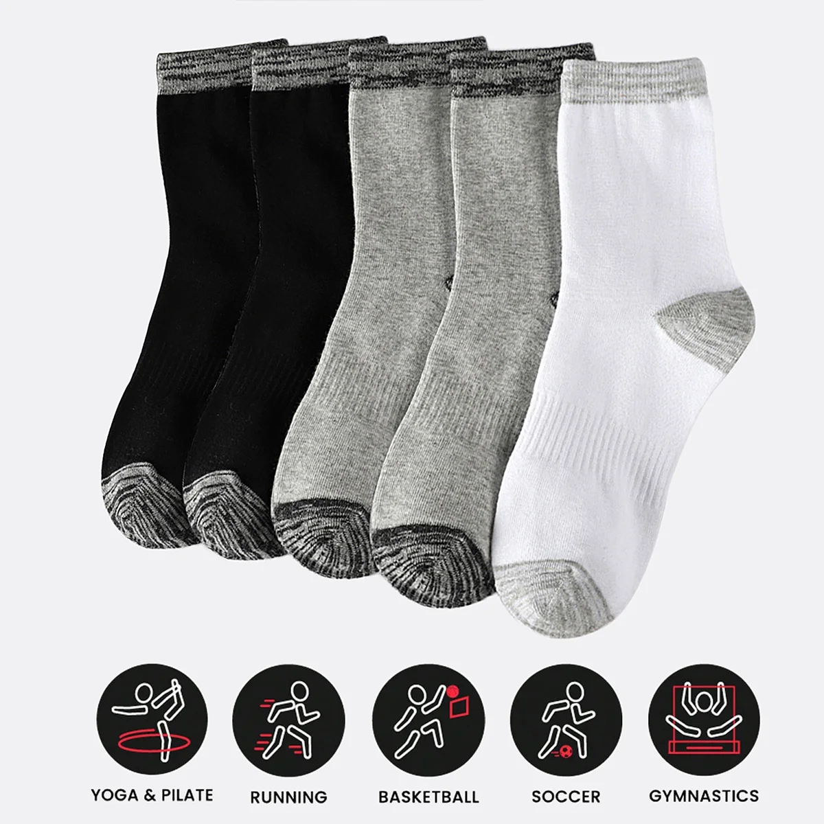 1/5 Pairs Men's Athletic Socks - đánh giá và giá Athletic Sock Cushion