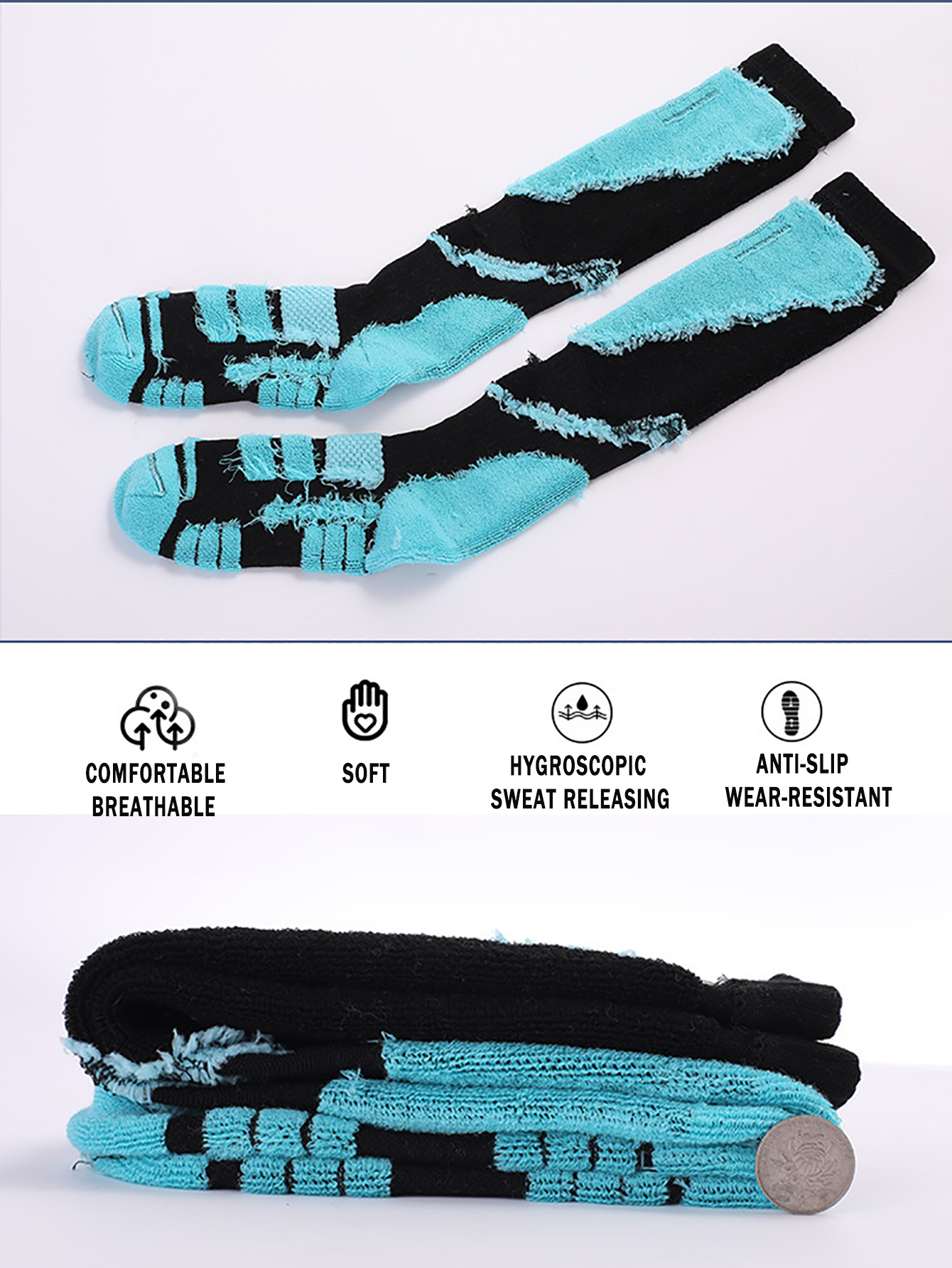 2 Pairs Ski Socks, Cold Weathe - đánh giá và giá Thermal Sock Winter