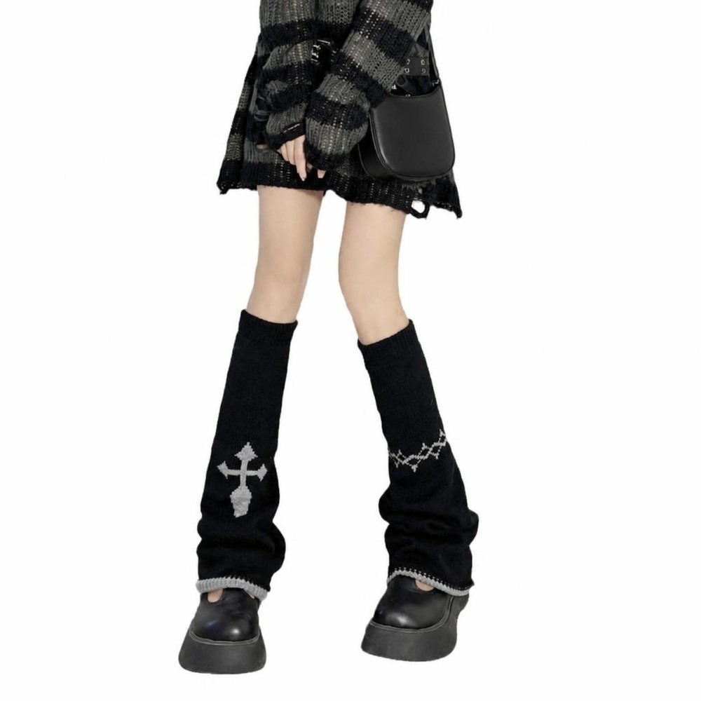 Alt Style Asymmetric Knit Leg  - đánh giá và giá Boot Sock Slouchy