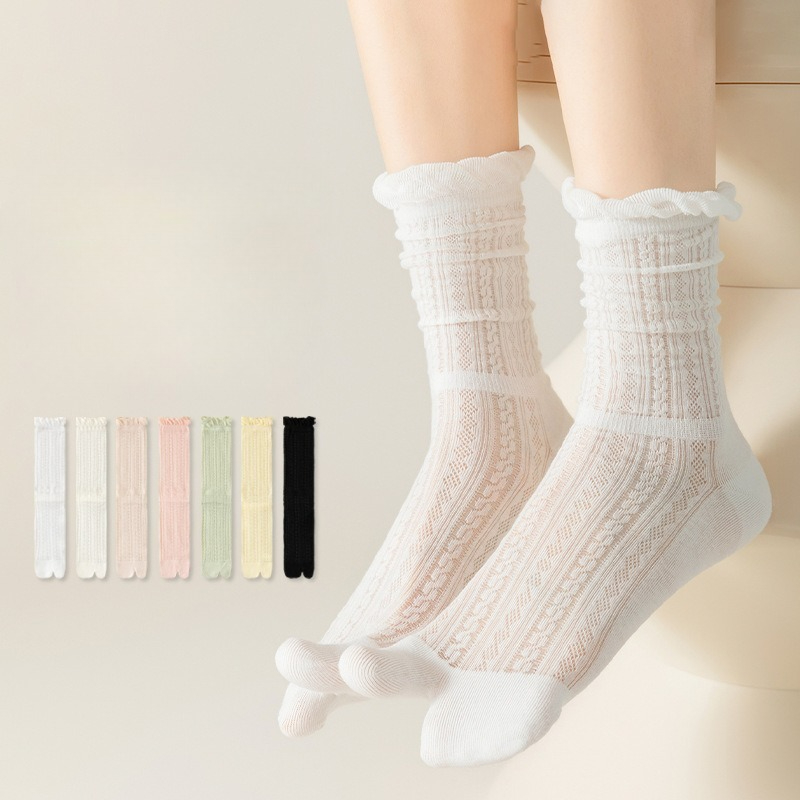 5 Pairs Split-toe Socks Women  - đánh giá và giá Toe Sock Split
