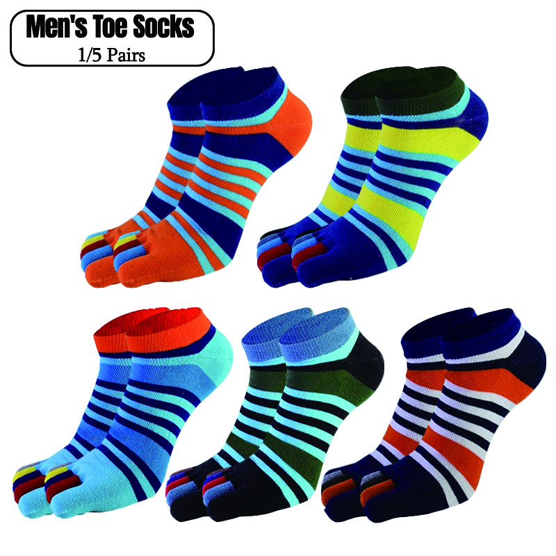 1/5 Pairs Men's Cotton Five Fi - đánh giá và giá Ankle Sock Low Cut