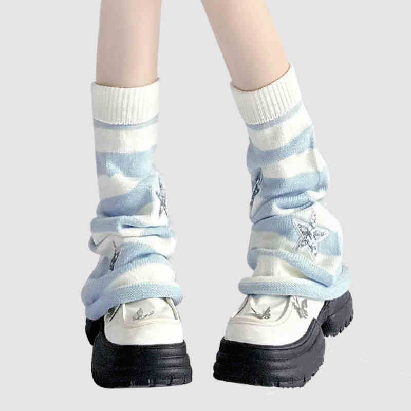 Y2K Striped Leg Warmers Star R - đánh giá và giá Boot Sock Slouchy