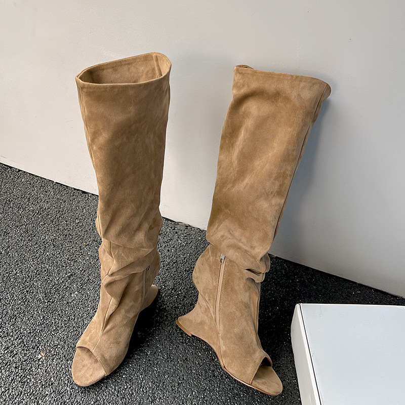AIYKAZYSDL Strange Wedge Heel  - đánh giá và giá Knee High Sock Women