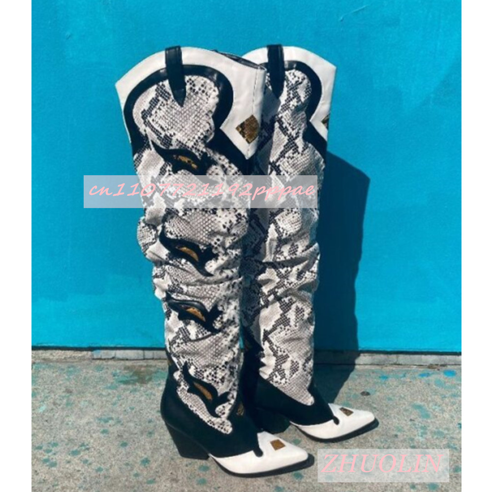 Winter Embroidered Snake Patte - đánh giá và giá Knee High Sock Women