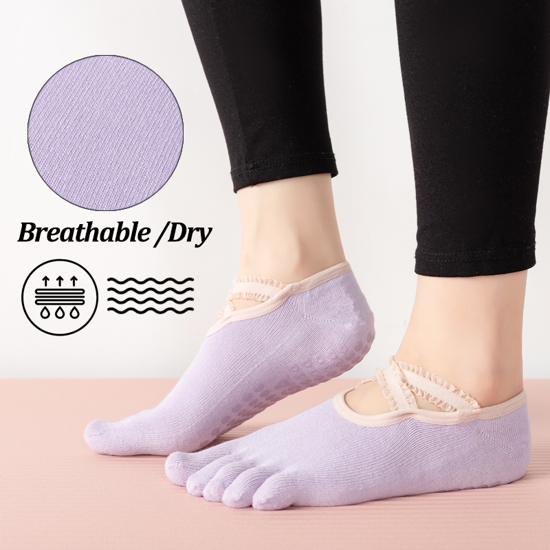 Ladies Non-Slip Pilates Socks  - đánh giá và giá Grip Sock Yoga