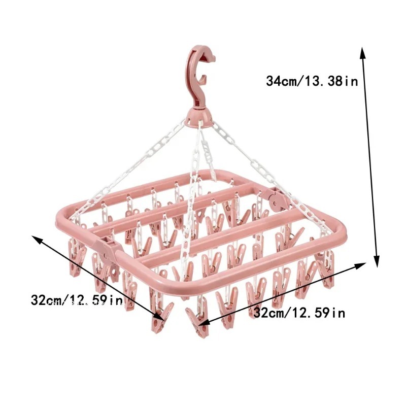 32 Clips Folding Clothes Dryer - đánh giá và giá Sock Organizer Tray