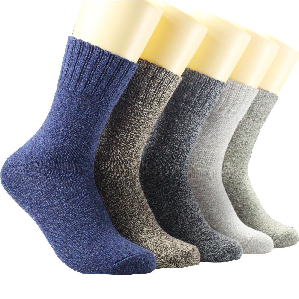 5 Pairs 1 Lot Men's Winter War - đánh giá và giá Cotton Crew Sock Pack