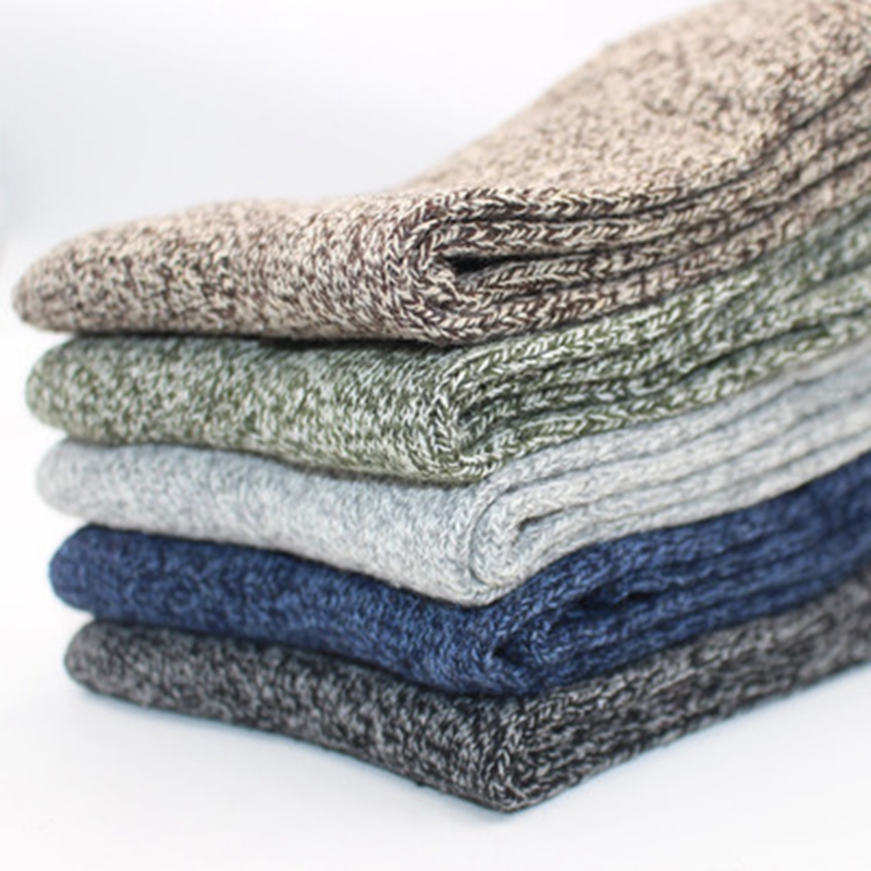 5 Pairs 1 Lot Men's Winter War - đánh giá và giá Cotton Crew Sock Pack