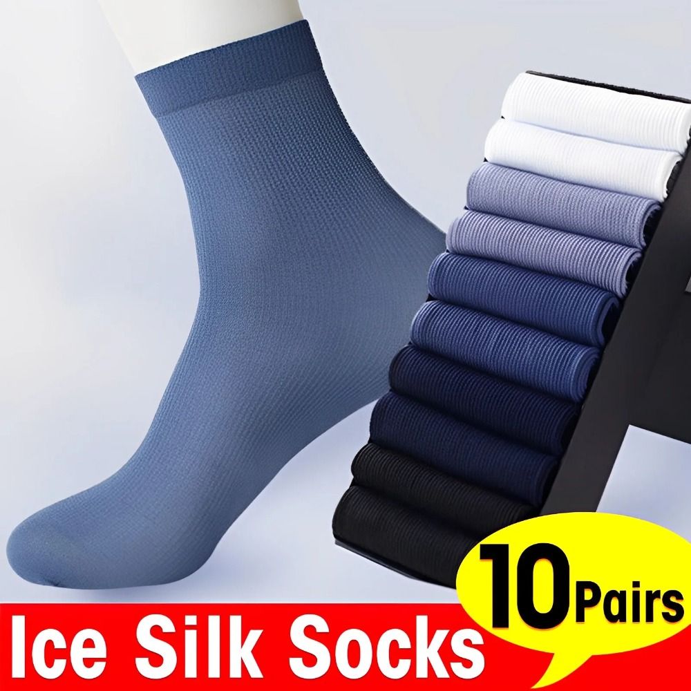 10pairs New Breathable Men Ice - đánh giá và giá Silk Sock Bamboo