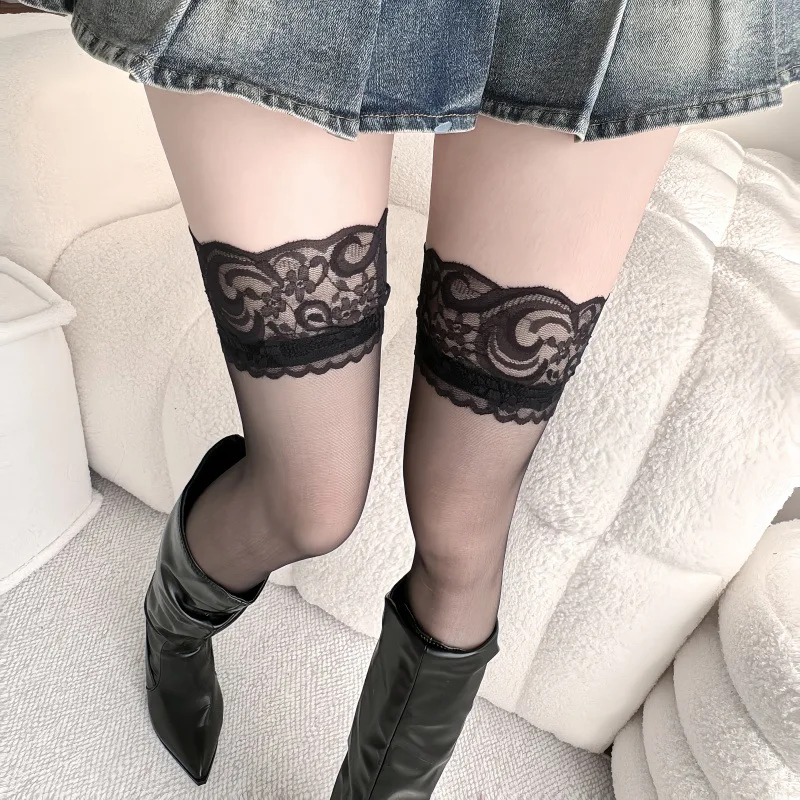 Lace Stockings Women Belt Flor - đánh giá và giá Tights Pantyhose Sheer