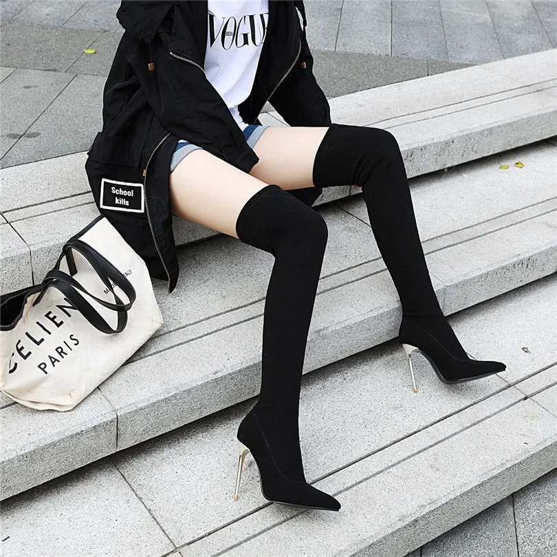 Plus Size Stretch Leopard Over - đánh giá và giá Knee High Sock Women