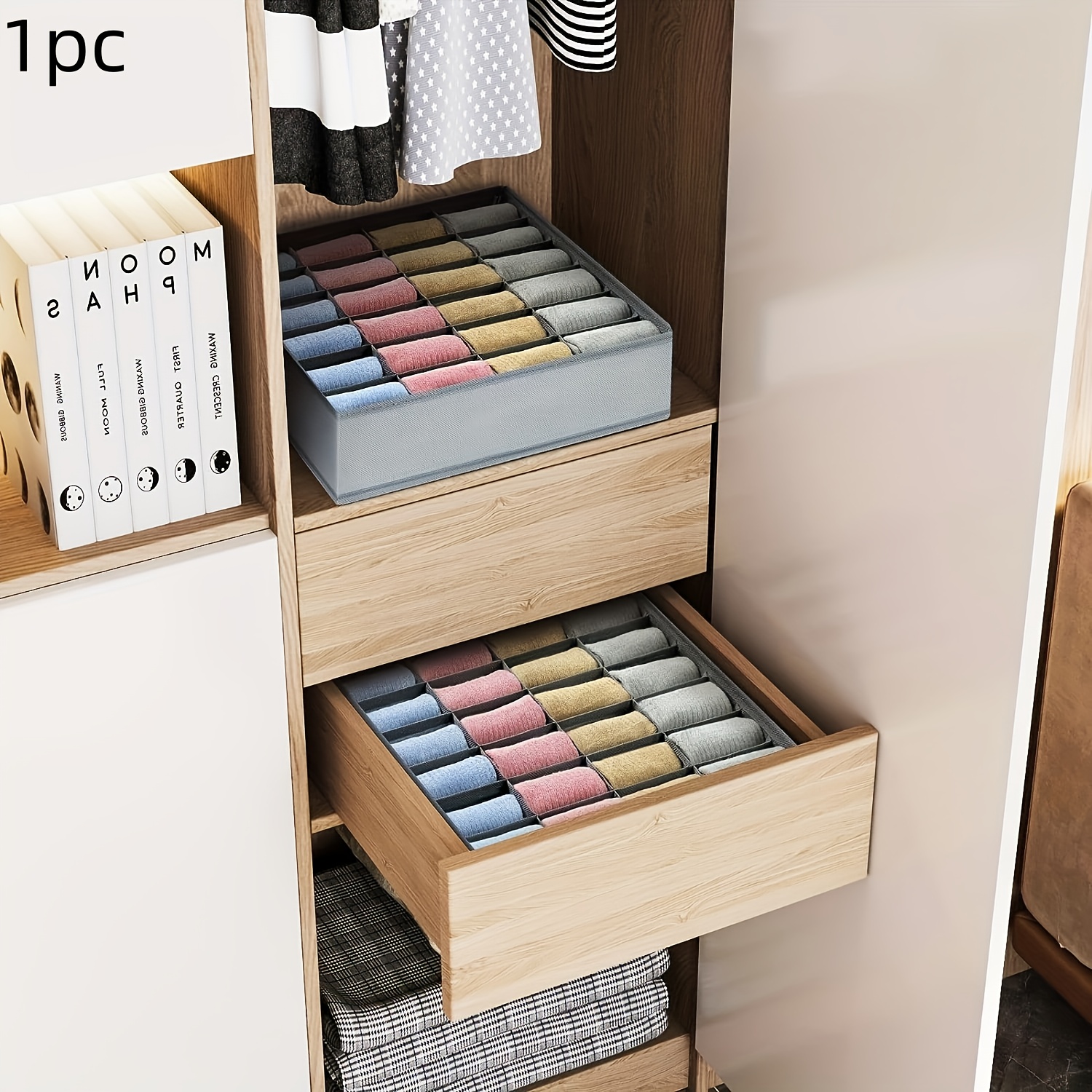 24-Compartment Fabric Drawer O - đánh giá và giá Sock Organizer Tray