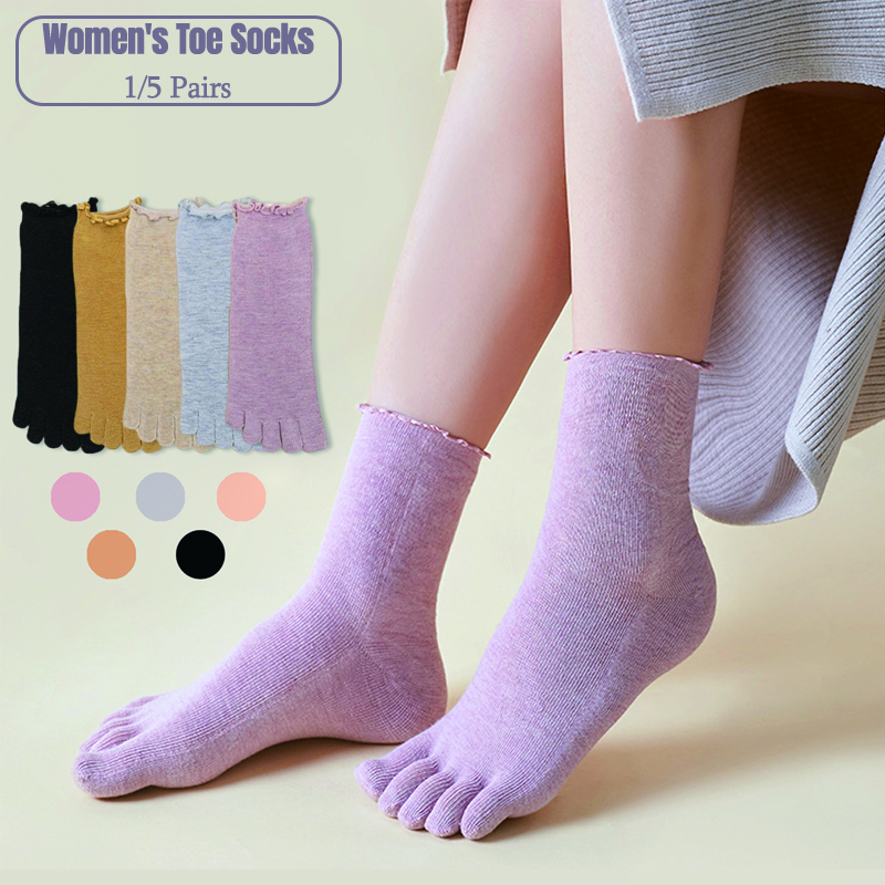 1/5 Pairs Cotton Women Five Fi - đánh giá và giá Toe Sock Split