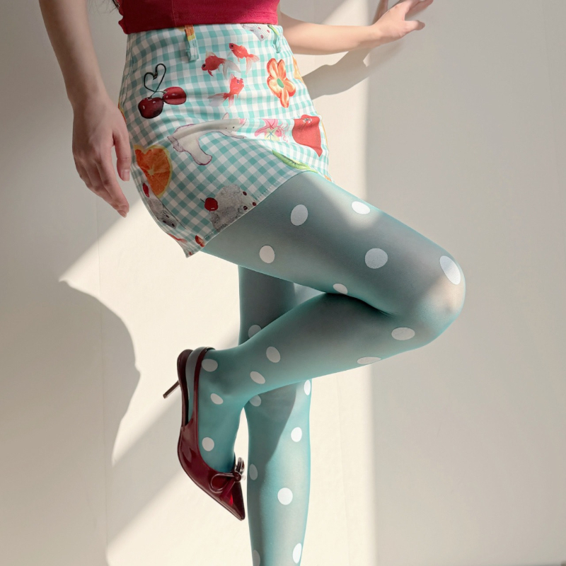 Retro Polka Dot Sheer Tights f - đánh giá và giá Tights Pantyhose Sheer