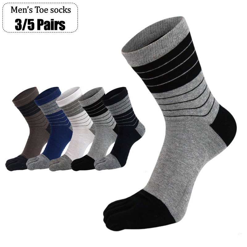 3/5 Pairs Men Five Toe Crew So - đánh giá và giá Toe Sock Split