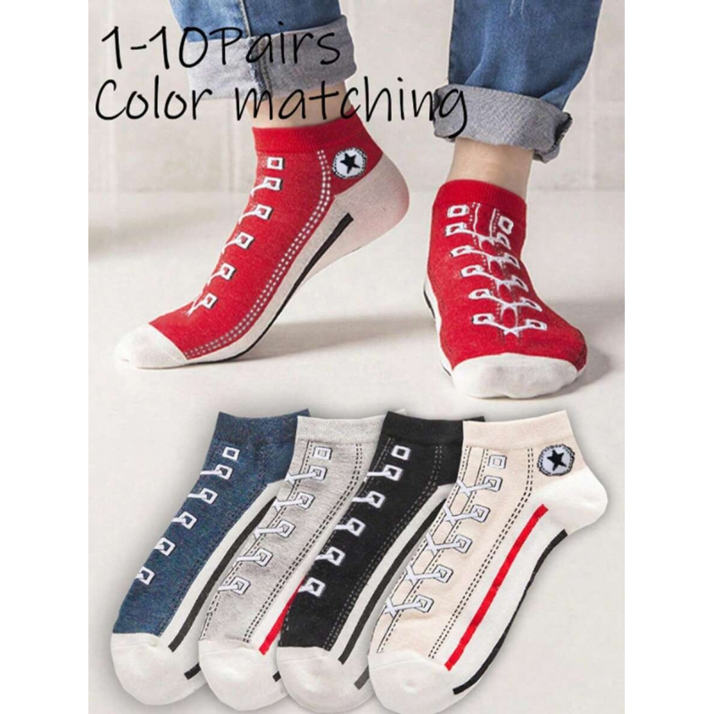5/10 Pairs Multi-Color Breatha - đánh giá và giá Ankle Sock Low Cut