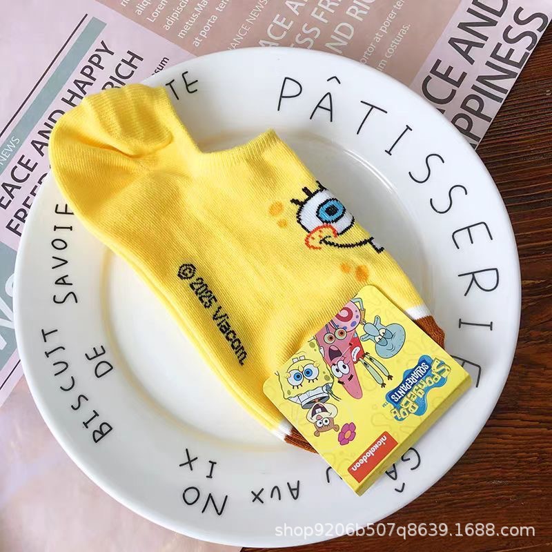 4PCS Hot Cute SpongeBob Square - đánh giá và giá Invisibility Sock Loafer