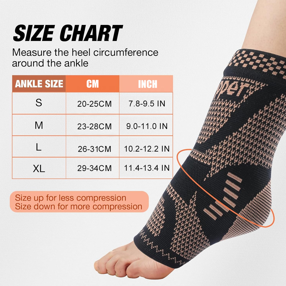 2PCS Copper Ankle Brace Suppor - đánh giá và giá Ankle Brace Sock