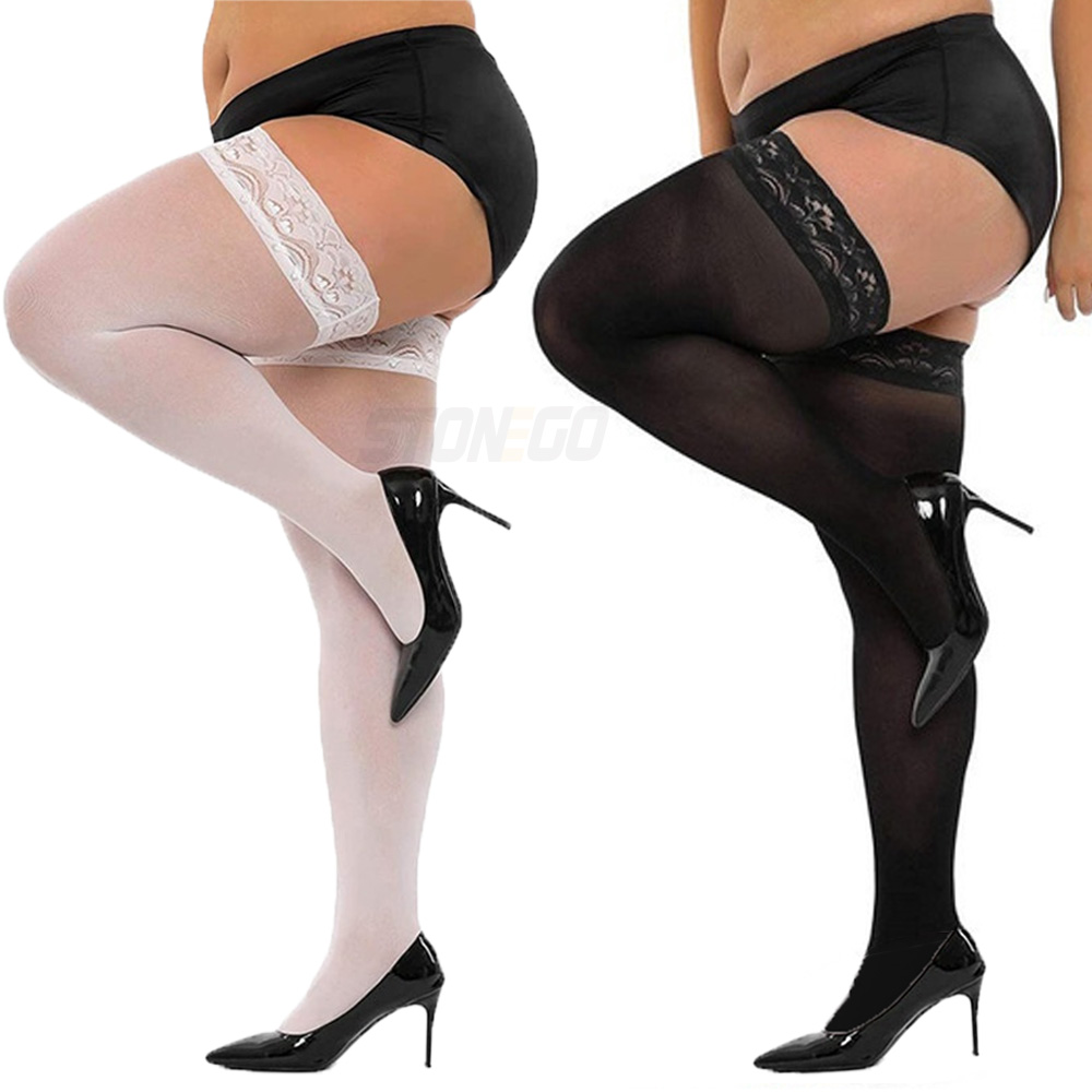 Plus Big Size Woman's Ultra-th - đánh giá và giá Thigh High Sock Stay Up