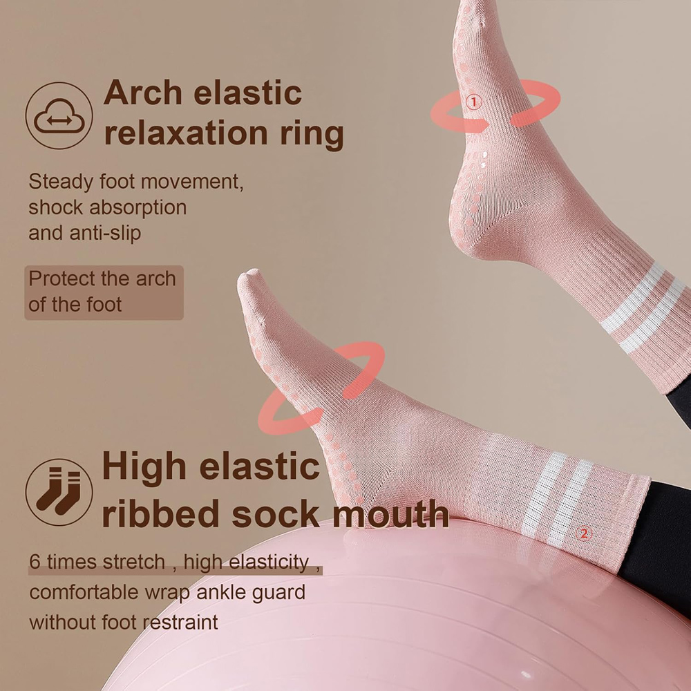 Yoga Pilates Socks with Grips  - đánh giá và giá Grip Sock Yoga