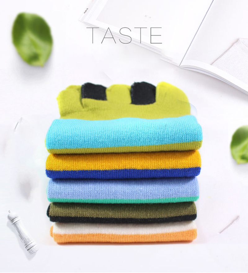 1/5 Pairs Men Colorful Stripe  - đánh giá và giá Toe Sock Split
