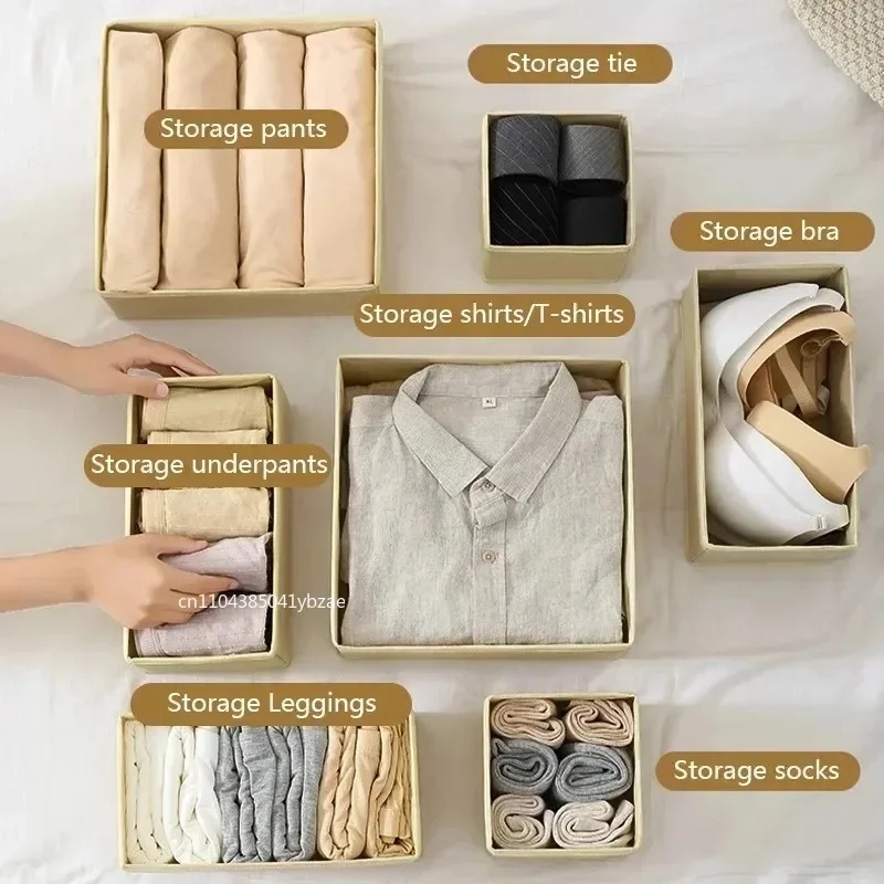 Fabric Underwear Storage Box D - đánh giá và giá Sock Organizer Tray