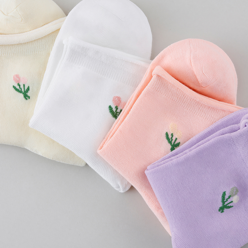 4/8/12 Packs Random Women Flor - đánh giá và giá Cotton Crew Sock Pack