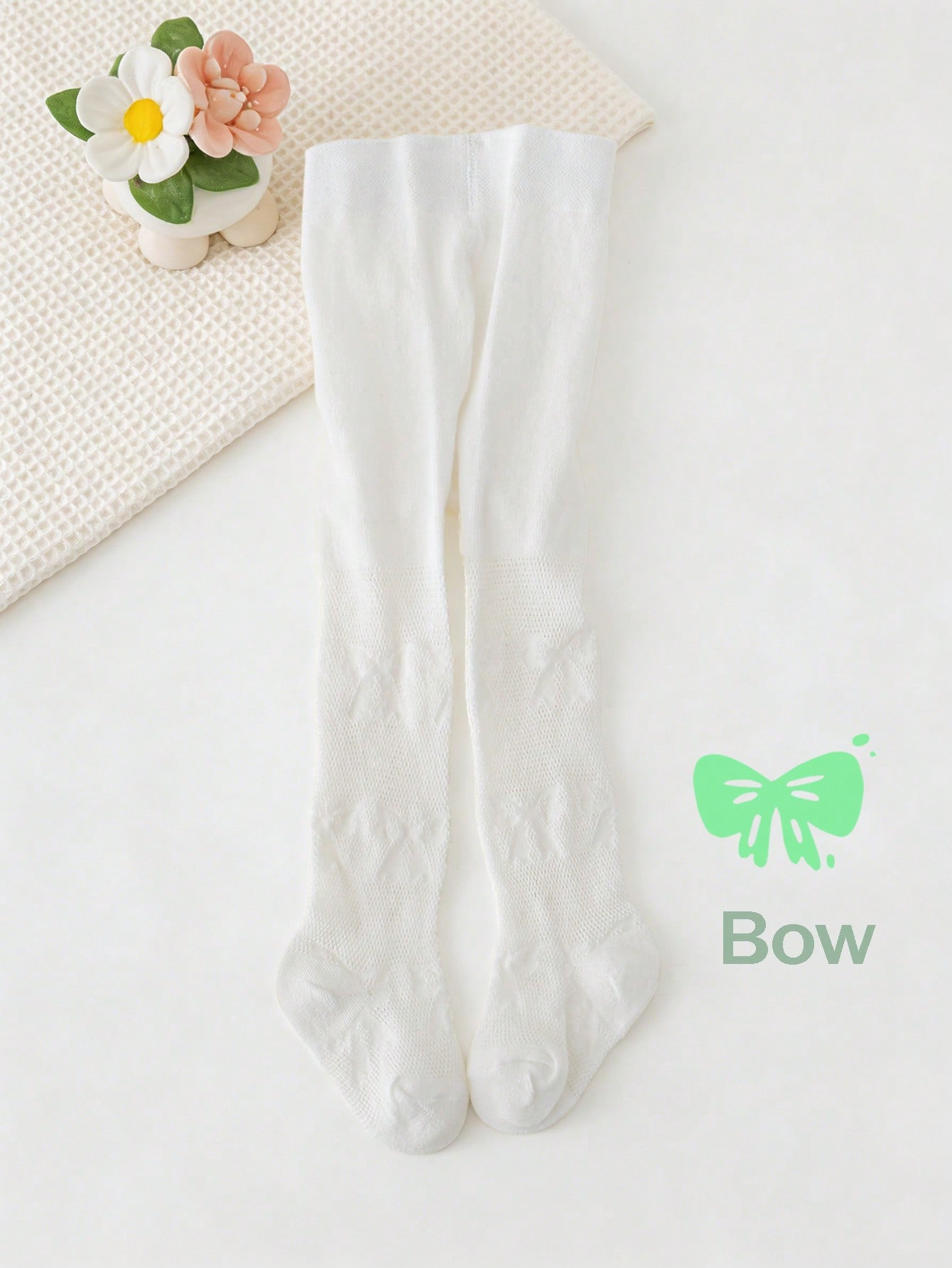 3/1 Pcs Girls White Bow Print  - đánh giá và giá Tights Pantyhose Sheer