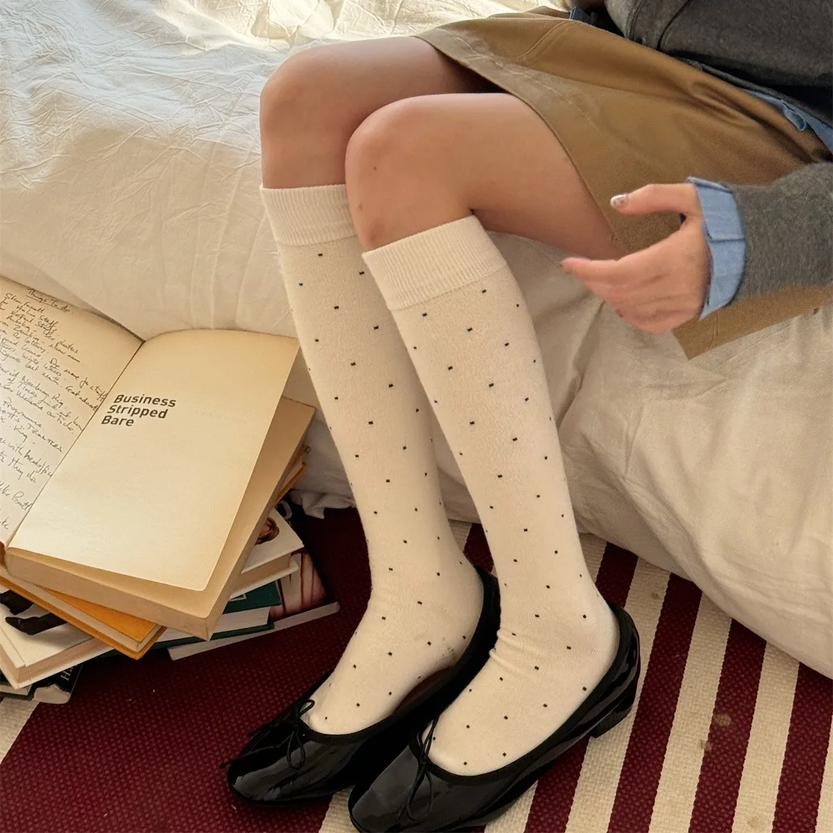 SP&CITY Winter Sweet Polka Dot - đánh giá và giá Silk Sock Bamboo