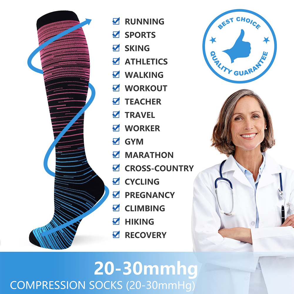 GOMOREON 6Pairs Compression So - đánh giá và giá Compression Sock Medical
