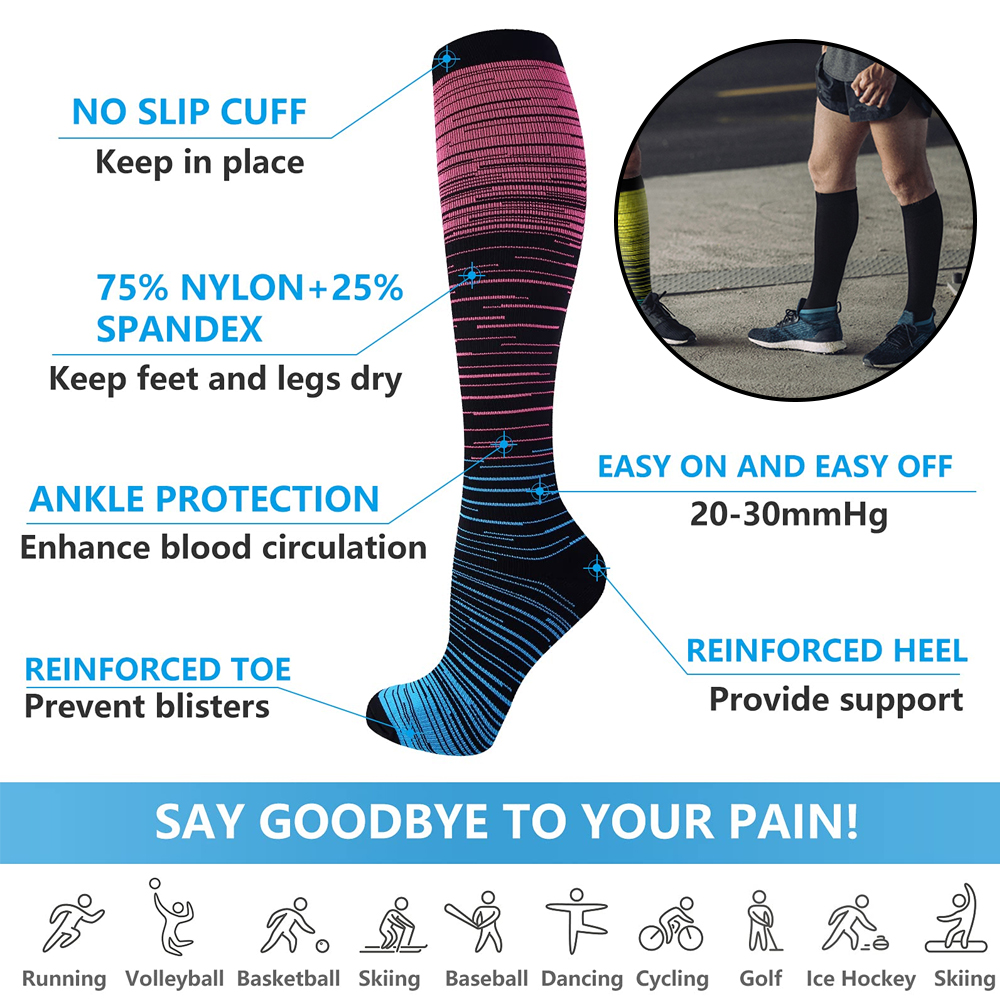 GOMOREON 6Pairs Compression So - đánh giá và giá Compression Sock Medical